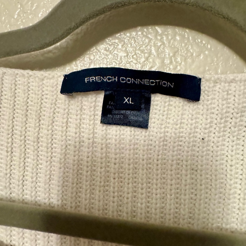 French Connection Black and White Striped Sweater - Picture 2 of 3